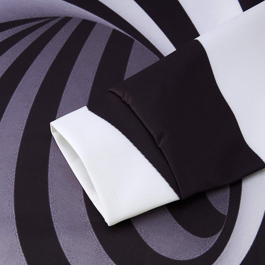 UNICOMIDEA 8-12 Years Old Kids Pullover Hoodies All Over Print White Black Swirl Cool Personalized Loose Fit Comfy Durable Sweatershirts Jackets Back to School Clothing for Teenager Boys Girls M