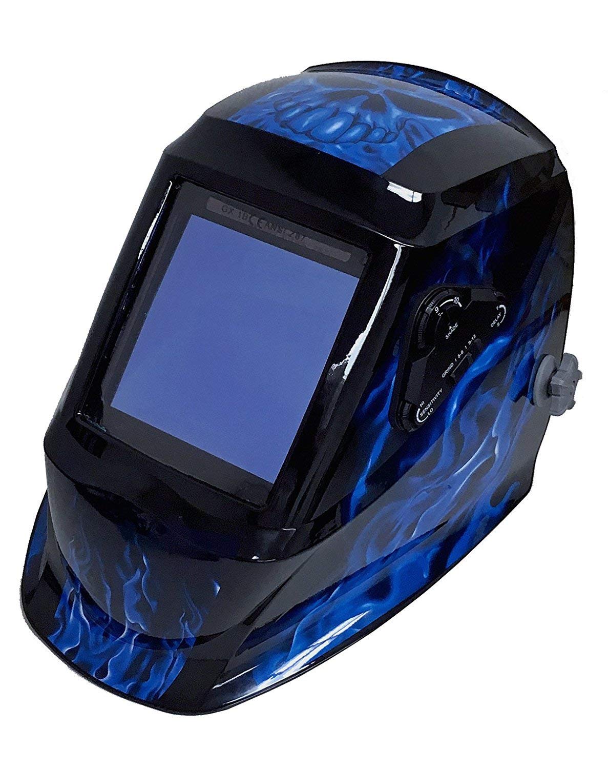 Instapark ADF Series GX990T Solar Powered Auto Darkening Welding Helmet with 4 Optical Sensors Best Beginner Welding Helmet