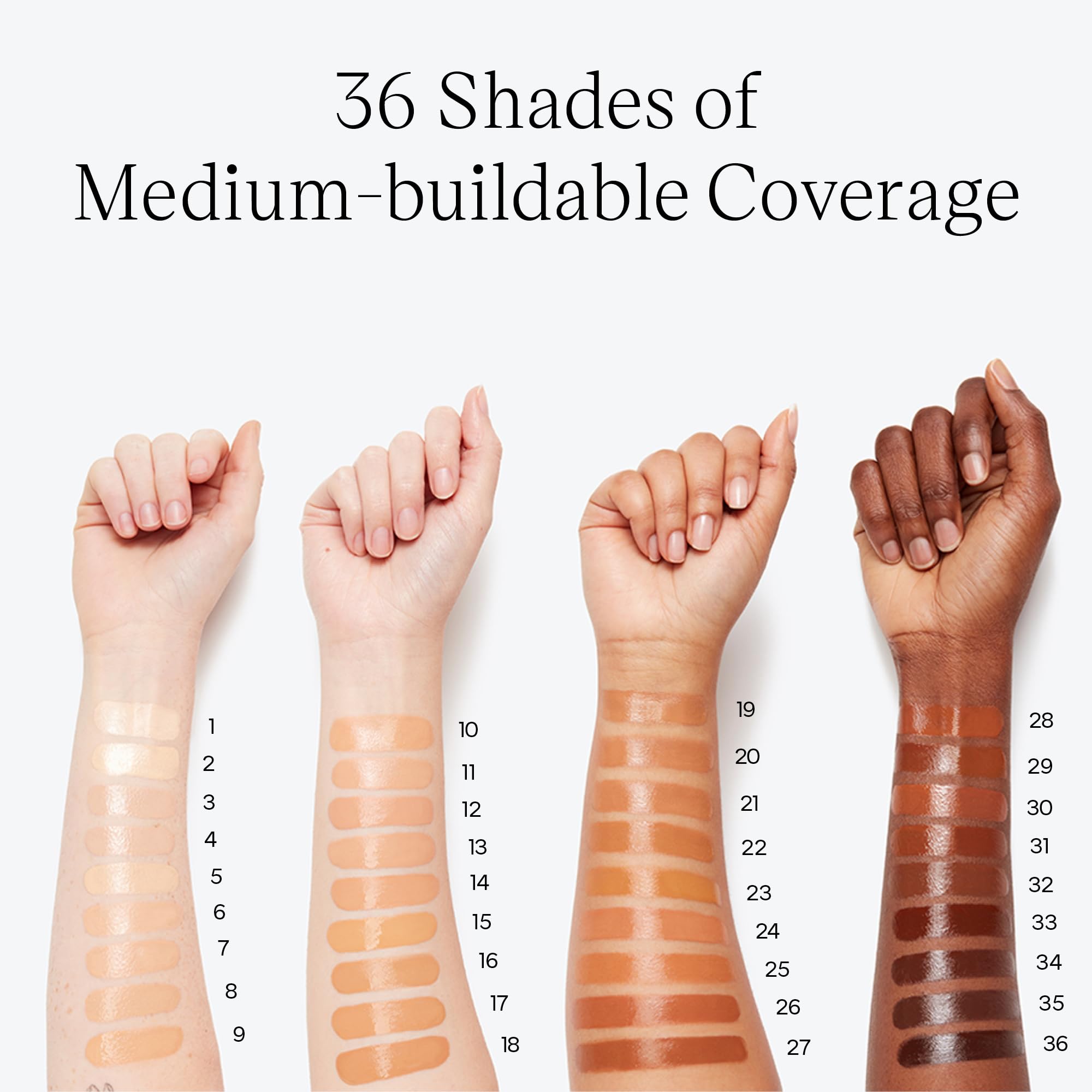 Saie Glowy Super Skin Tint Liquid Foundation - Weightless + Dewy Foundation with Lightweight Medium Coverage - Hydrating Face Makeup + Skin Care Serum Hybrid with Hyaluronic Acid - Shade 11 (1.01 oz)