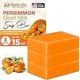 Persimmon Soap Bar for Body Odor Control – Purifying Deodorizing Body Wash with Goat Milk for Eliminating Body Odor – Great for Skin Brightening, Natural Deodorant Soap for Men & Women