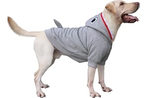 ARUNNERS Shark Christmas Costumes Clothes for Extra Large Dogs Jaws Hoodies Labrador Rottweiler Great Dane, Grey, 4X-Large