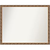Amanti Art Bronze Wall Mirror 24x30 Antique Bronze Rectangle Bathroom Mirror for Wall Decor Living Room, Large Traditional Wo