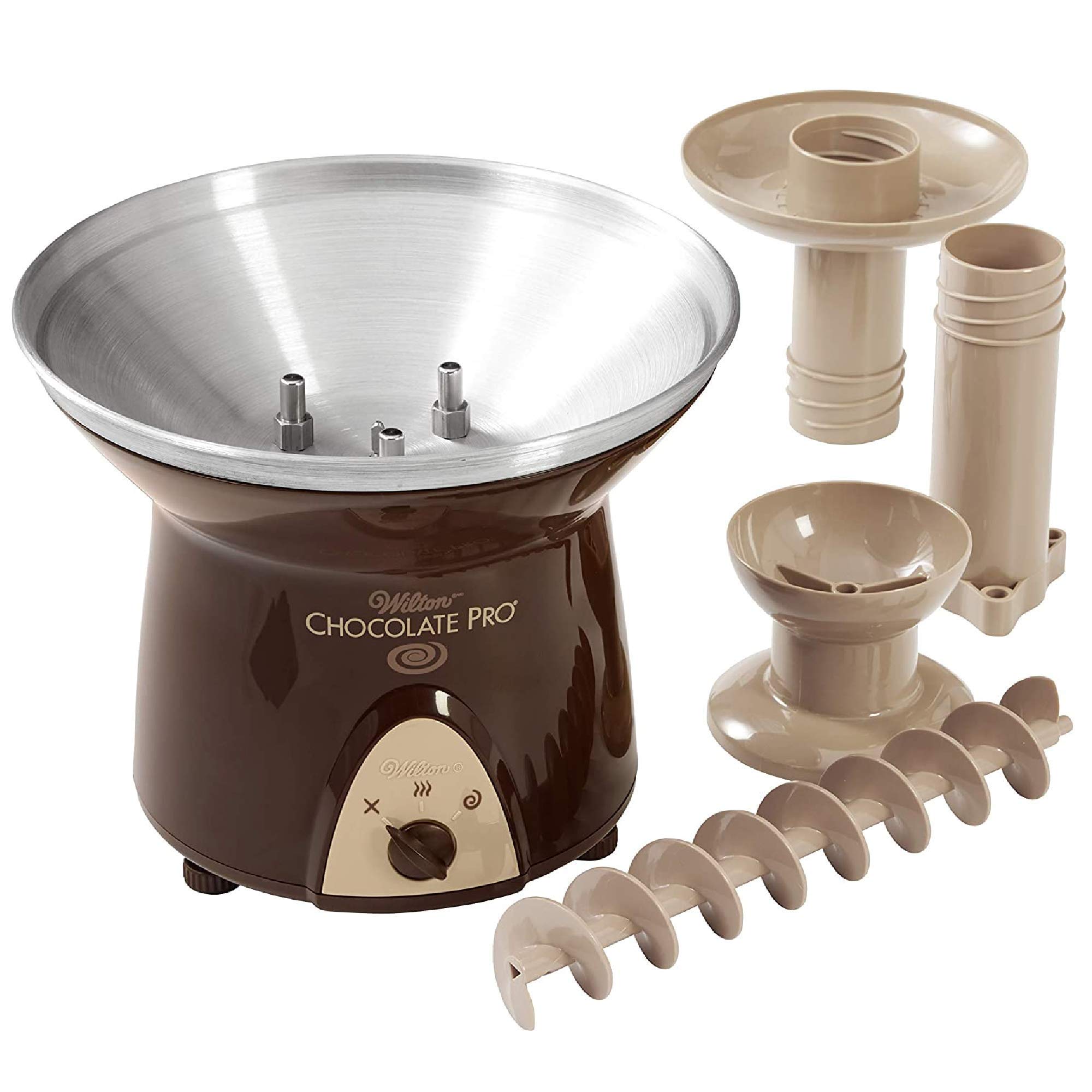 Wilton Chocolate Pro Chocolate Fountain and Fondue Fountain - Designed to Keep Chocolate Melted for Easy Treat Dipping, 3-Tier, 16-Inches Tall, 4-lb Capacity