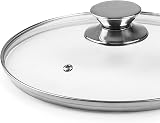 IBILI Glass Lid 20 cm with Stainless Steel Knob and Steam Vent view 2