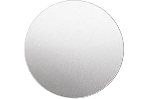 ABBECIAO 3" -14 ga. Thick Round Aluminum Stamping Blanks Deburred Edges 76mm Aluminum Discs Ornament Blanks Jewelry Trinket Dish. Pack of 6