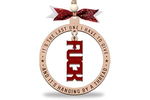 HONOCOOLS Funny Fuck Ornament 2025 - Exchange Funny Ornaments for Adults - Naughty Ugly Christmas Tree Hanging - Unique Christmas Ornaments (A7)