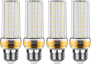 E26 LED Corn Bulb,20W LED Light Bulbs,150 Watt Equivalent,Cool White Daylight White 6000K Indoor Home Lighting,for Home, Warehouse, 85-265V,CRI80,Non-Dimmable(4 Packs)