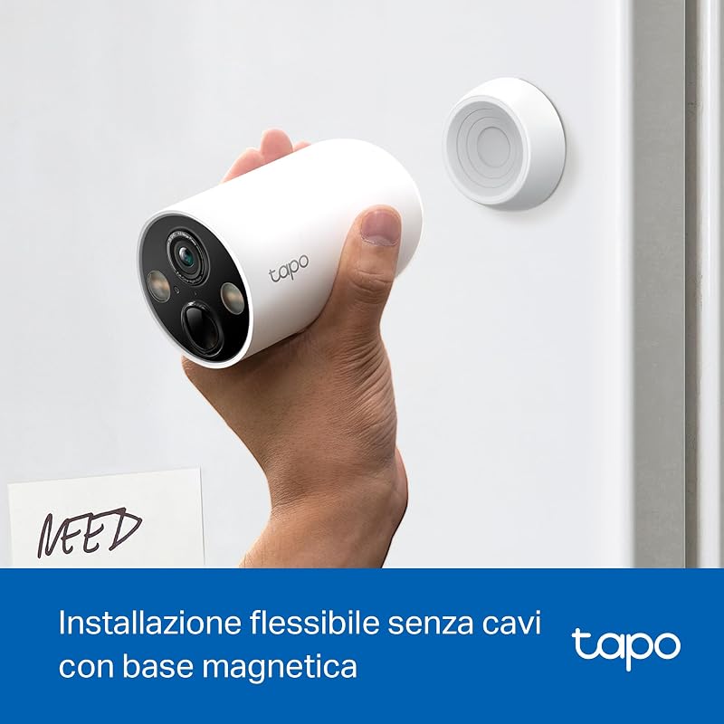 C425 2K Telecamera WiFi Esterno Senza Fili Batteria 300 Giorni, 4pz