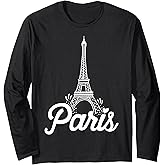 Paris France Eiffel Tower Vintage Gift Long Sleeve T-Shirt