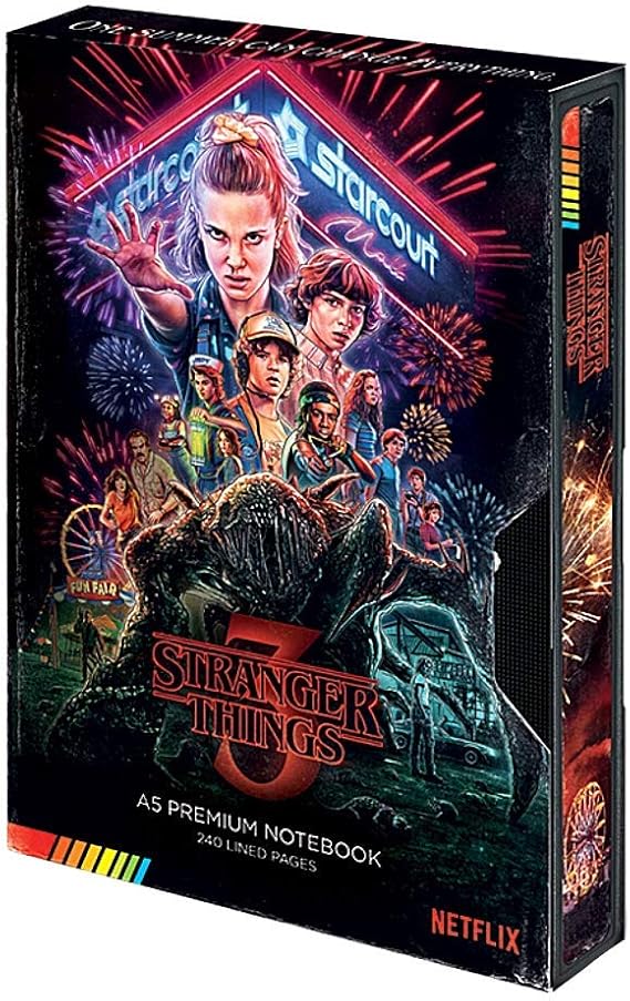 Amazon Com Genuine Stranger Things Season 3 Poster A5 Vhs Premium Hardback Journal Notebook Note Pad Office Products