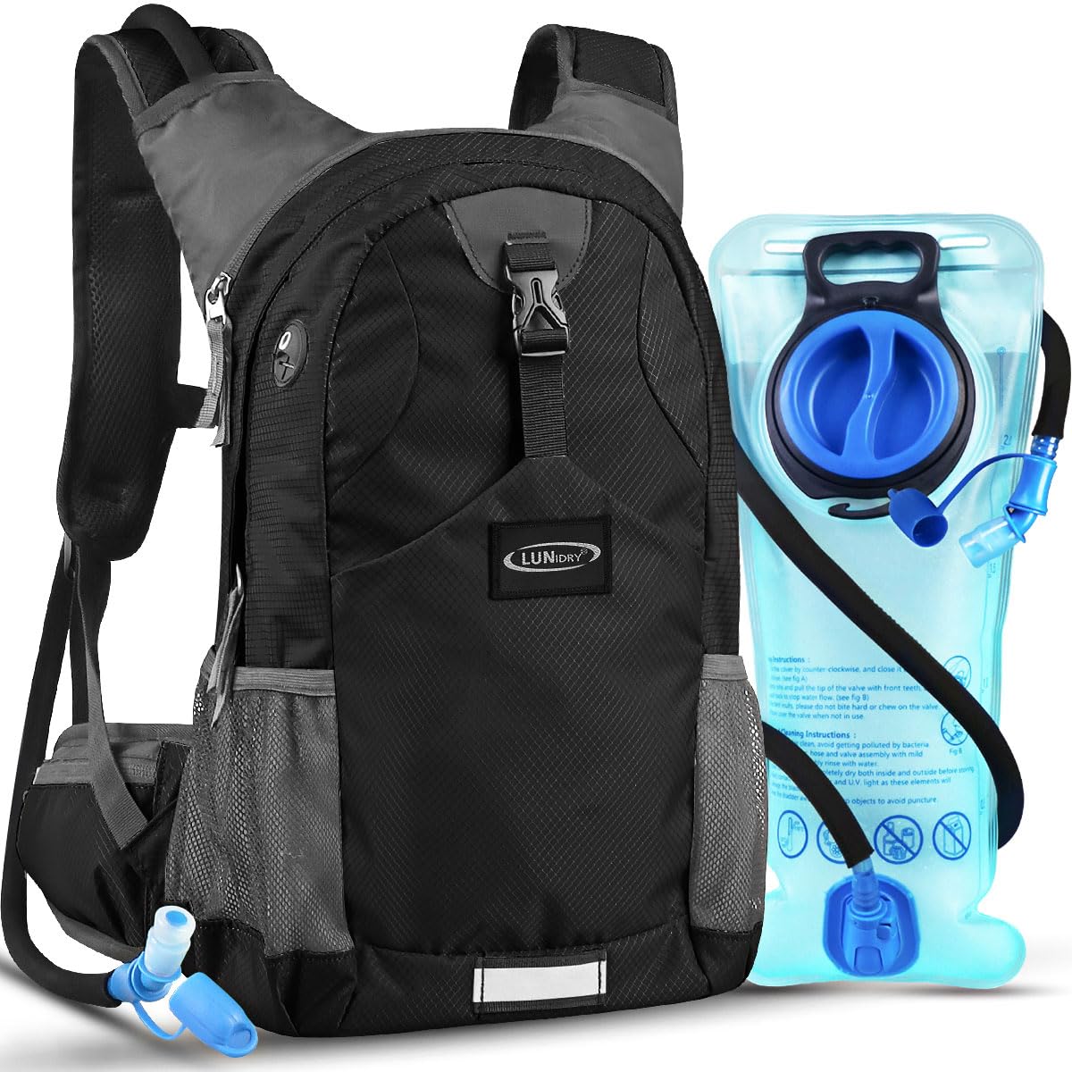 Lunidry Hydration Pack Thermal Insulated Hydration Backpack with 2L BPA Free Leak-Proof Water Bladder, Daypack Perfect for Running, Cycling, Hiking, Climbing-Keep Liquids Cool for Up to 4 Hours