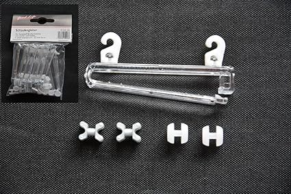 Schlaufengleiter mit Röllchen und X-Gleiter | für Kunststoff- und Aluschiene | aufklappbar