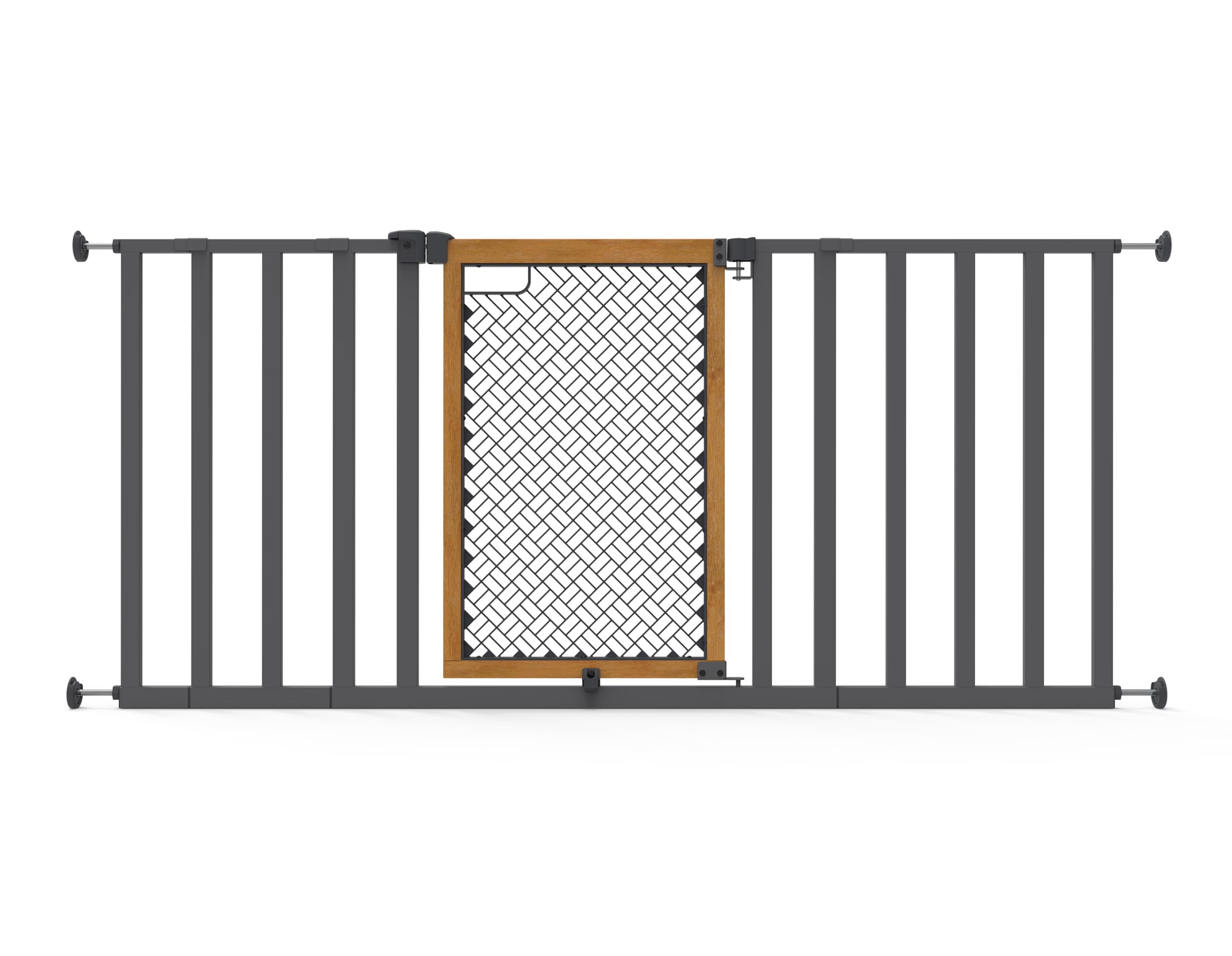 Photo 1 of Summer Infant Ingenuity Thruway 60XW Series Extra Wide Safety Pet&Baby Gate,30"-60" Wide,26" Tall,Pressure or Hardware Mounted,Install Wall to Wall in Doorway or Stairway–Honey Oak Stained Wood&Metal