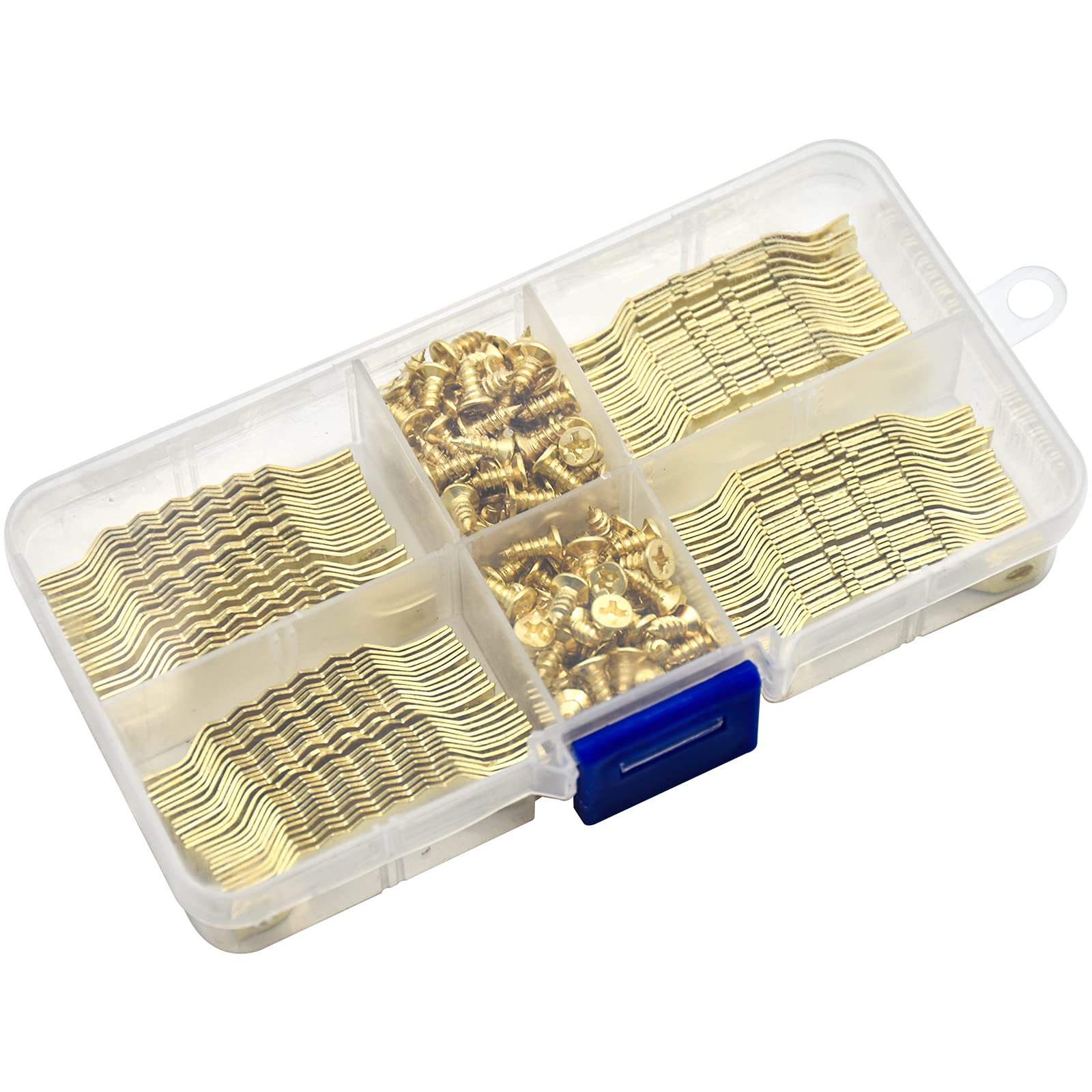 Skyzone Picture Frame Hangers Set with Screws,100 Pack Sawtooth Photo Frames Holder Heavy Duty Metal Picture Hooks Picture Hanging Kit for Hanging Pictures Art Photo Clock Mirror at Home Office