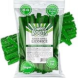 Sweet Roots by Happy Bites Green Apple Licorice Twists (16 oz) - JUMBO Size - Made with Real Fruit Juice - Certified Kosher -