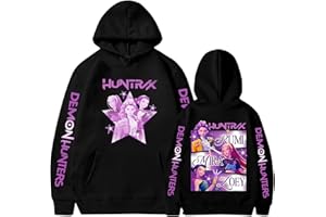 Kpop Demon Hoodies for Women Long Sleeve Korean Comics Graphic Cartoon Hooded Sweatshirt K-Pop Merch Pullover Tops