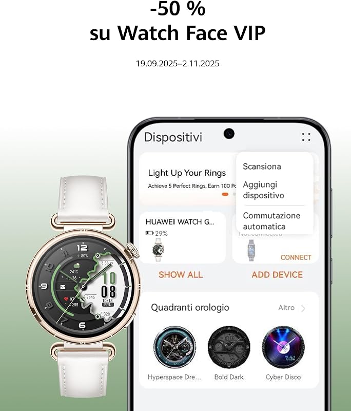 WATCH GT 6 GPS 46mm Smartwatch, Display AMOLED, Nero