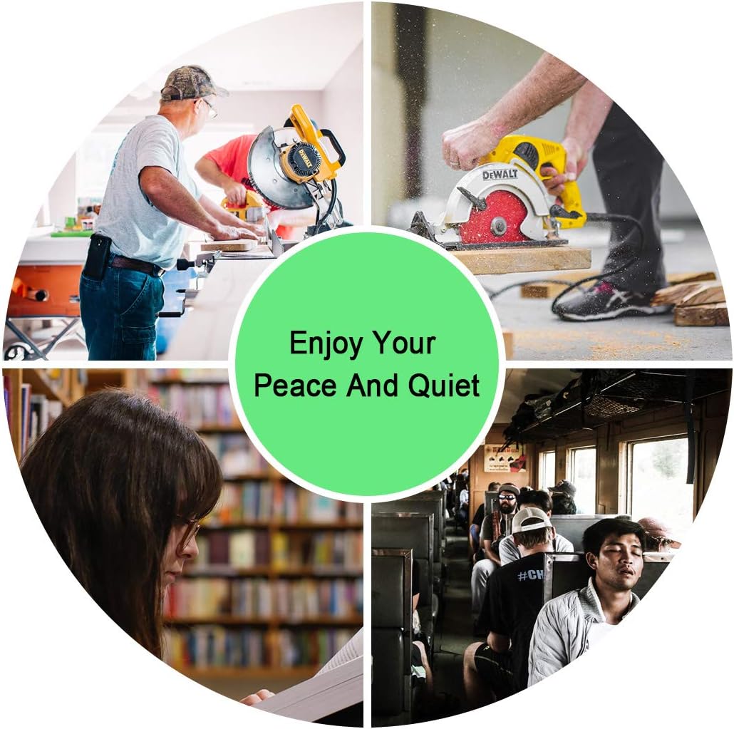 LYSIAN Ultra Soft Green Foam Earplugs 60 Pairs with Reusable Sliicone Earplug, 38dB SNR Ear Plugs, Sleeping, Snoring, Work, Travel and All Loud Events: Health & Personal Care