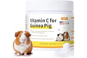 ZOXY Vitamin C for Guinea Pigs - 16 oz Guinea Pig Vitamin C for Boost Immune - Shiny Skin & Coat - Improves Hip & Joint Health - Superfine Powder, Easy to Absorb - Designed for Picky Eaters