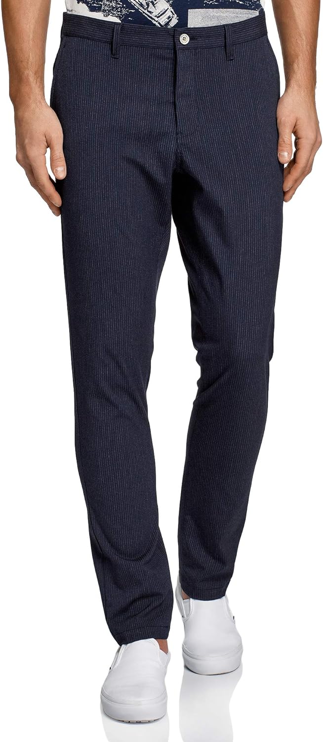 men's striped slim fit trousers