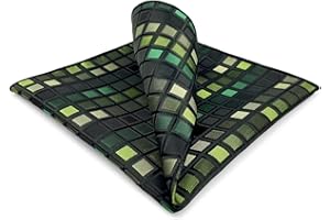 S&W SHLAX&WING Pocket Squares for Men Checkered Pattern for Party Large Sizes