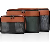 Briggs & Riley Carry On Compression Packing Cube Set - Bag Organizer for Suitcase & Luggage, For Women & Men, Pack Accessories for Vacation - Travel Must Haves, 3-Piece, Canyon