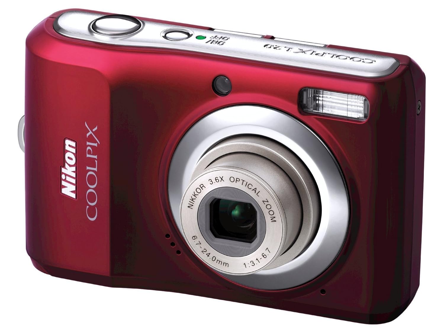 Amazon.com : Nikon Coolpix L20 10MP Digital Camera with 3.6 Optical Zoom  and 3 inch LCD, (Deep Red) : Point And Shoot Digital Cameras : Camera &  Photo