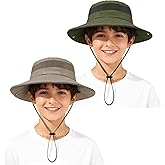 Zando Outdoor Kid Sun Hat UPF 50+ Adjustable Quick Dry Breathable Handiness Bucket Hats Fishing Safari Family Trip Hat