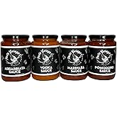 Pasta Garage Classic Sauces VARIETY PACK. 1 Each of Vodka, Marinara, Pomodoro and Arrabbiata/ World Famous Signature Recipe P