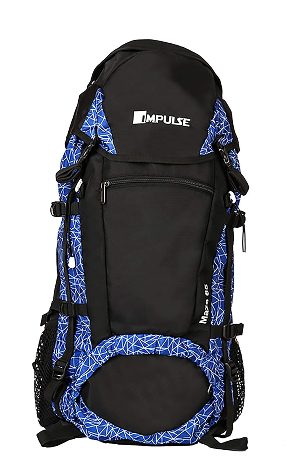 impulse unisex blue 65 litres rucksack