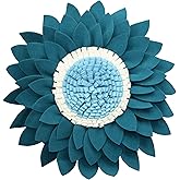 Sunflower Decorative Throw Pillow - 3D Daisy Round Pillow - Soft Handmade Flower Shaped Pillow Decor for Home