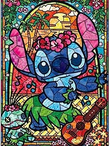 Diamond Painting Kits for Adults, DIY 5D Round Full Drill Art Perfect for Relaxation and Home Wall Decor(Stitch, 16x20inch)