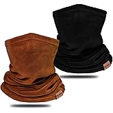 Neck Warmer Winter Neck Gaiter Face Mask Balaclavas for Women Men, Soft Fleece Face Cover Mask for Skiing Motorcycle-2 Pack