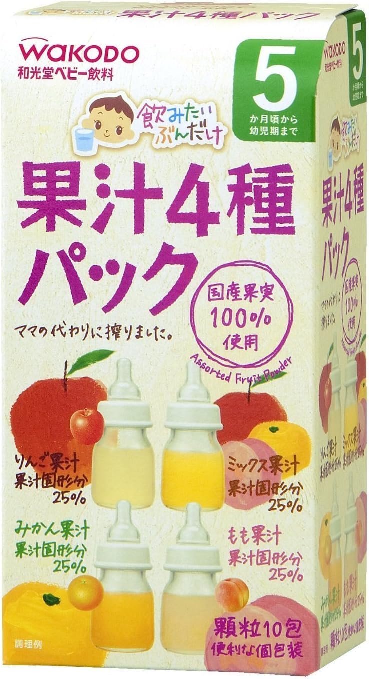 Only statement you want to drink fruit juice Wakodo four pack (5g ~ 10) ~ 3 boxes