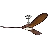 Monte Carlo 3MAVR52BSKOAD Maverick II Energy Star 52" Ceiling Fan with LED Light and Hand Remote Control, 3 Balsa Wood Blades