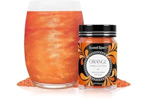 Sweet Spell Edible Glitter (15g) - Shimmer Sparkles for Drinks, Cakes, Cocktails - 100% Edible & Food Grade Glitter, Vegan, Gluten-Free (Orange)