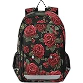 ALAZA Vintage Rose Flowers Floral Laptop Backpack Purse for Women Men Travel Bag Casual Daypack with Compartment & Multiple Pockets