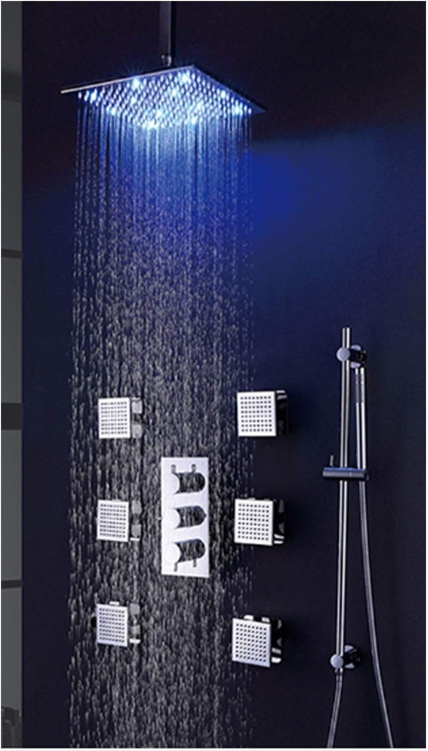 Luxury Shower System, Concealed Thermostatic Shower Set with four