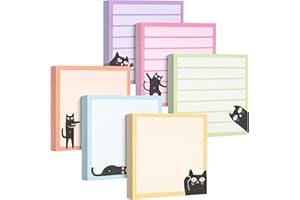 Mr. Pen- Sticky Notes, 3" x 3", 6 Pads, 480 Sheets, Black Cat Sticky Notes, Cat Notepad, Sticky Note Set