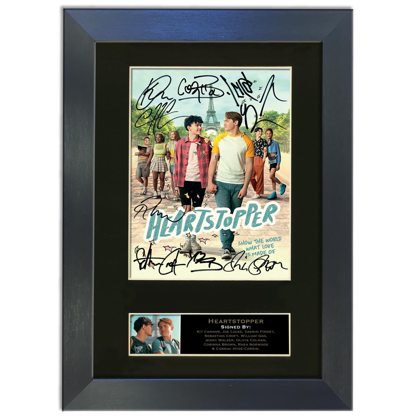 Generic Heartstopper Signed Reproduction Autograph Mounted Photo Print A4 Black Frame #877