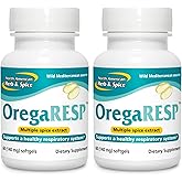 NORTH AMERICAN HERB & SPICE OregaResp P73, 60 Softgels - Pack of 2 - Supports Immune & Respiratory Health - Multiple Spice Oil Complex with Oreganol P73 Oregano Oil - Non-GMO - 60 Total Servings