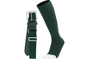 MadSportsStuff Softball or Baseball Socks and Belt Combo - Youth and Adult Sizes Boys and Girls Men and Women