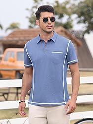 Men's Casual Polo Shirts Classic Short Sleeve