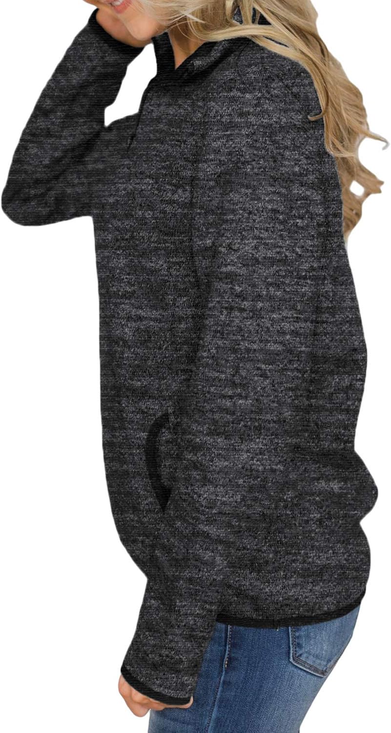 AlvaQ Women Quarter Zip Color Block Pullover Sweatshirt Tops with Pockets(S-XXL) at  Women’s Clothing store