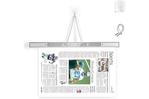 lcocove Aluminum Alloy Newspapers Holders for Office，Home,Newspaper Rack Can Hold 30 pages,Newspaper Hanger Holding Files on the Wall to Save the Space