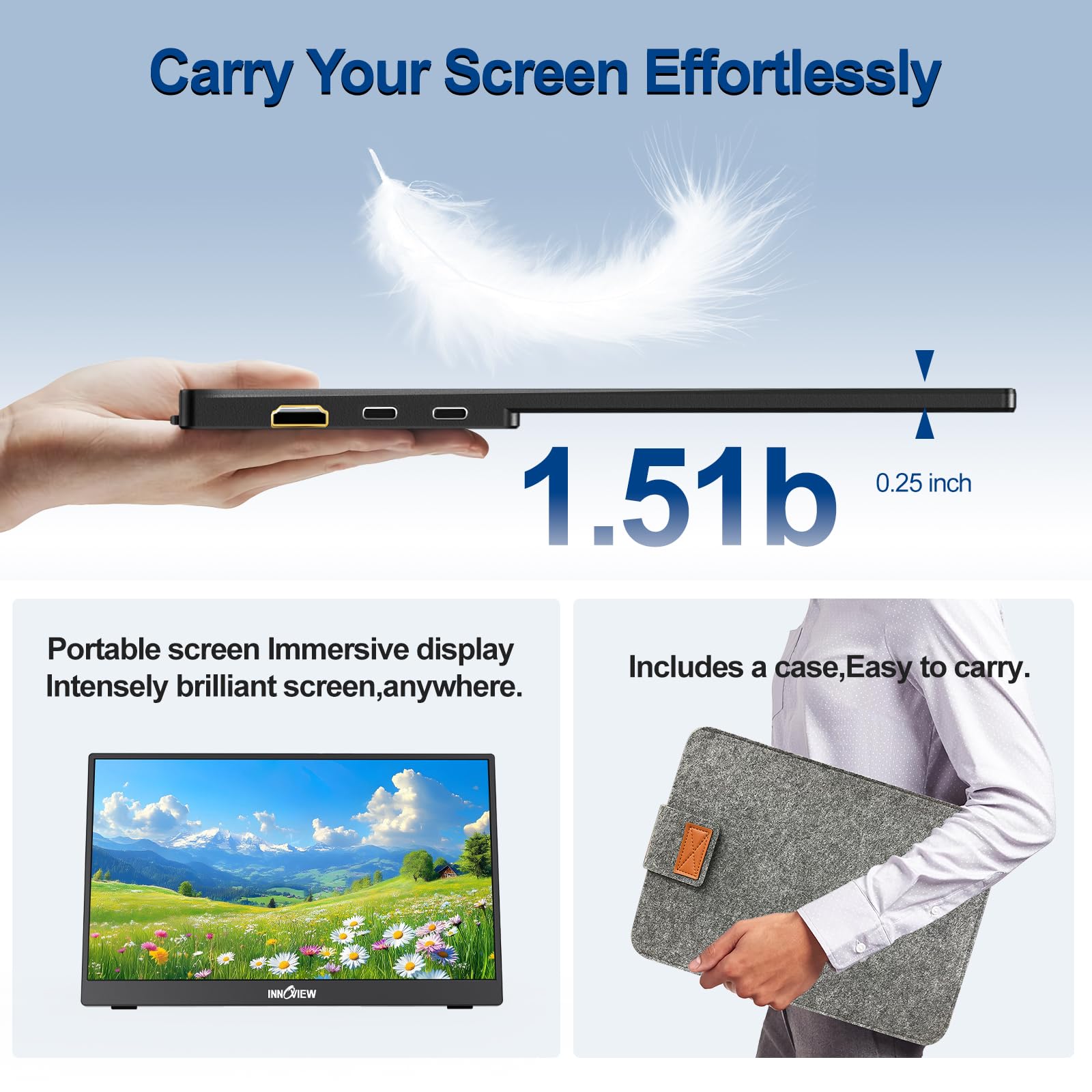 InnoView Portable Monitor 15.6