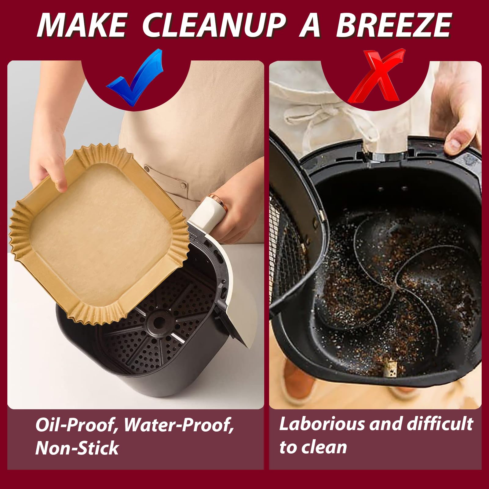 Small Air Fryer Liners for CHEFMAN 2 Qt Mini Air Fryer, 5.5inch Mini Air Fryer Parchment Paper Liners Disposable for Cosori 2.1Qt, Dash 2.6Qt, Instant Vortex 2Qt and other 2-3Qt Baskets, 125PCS