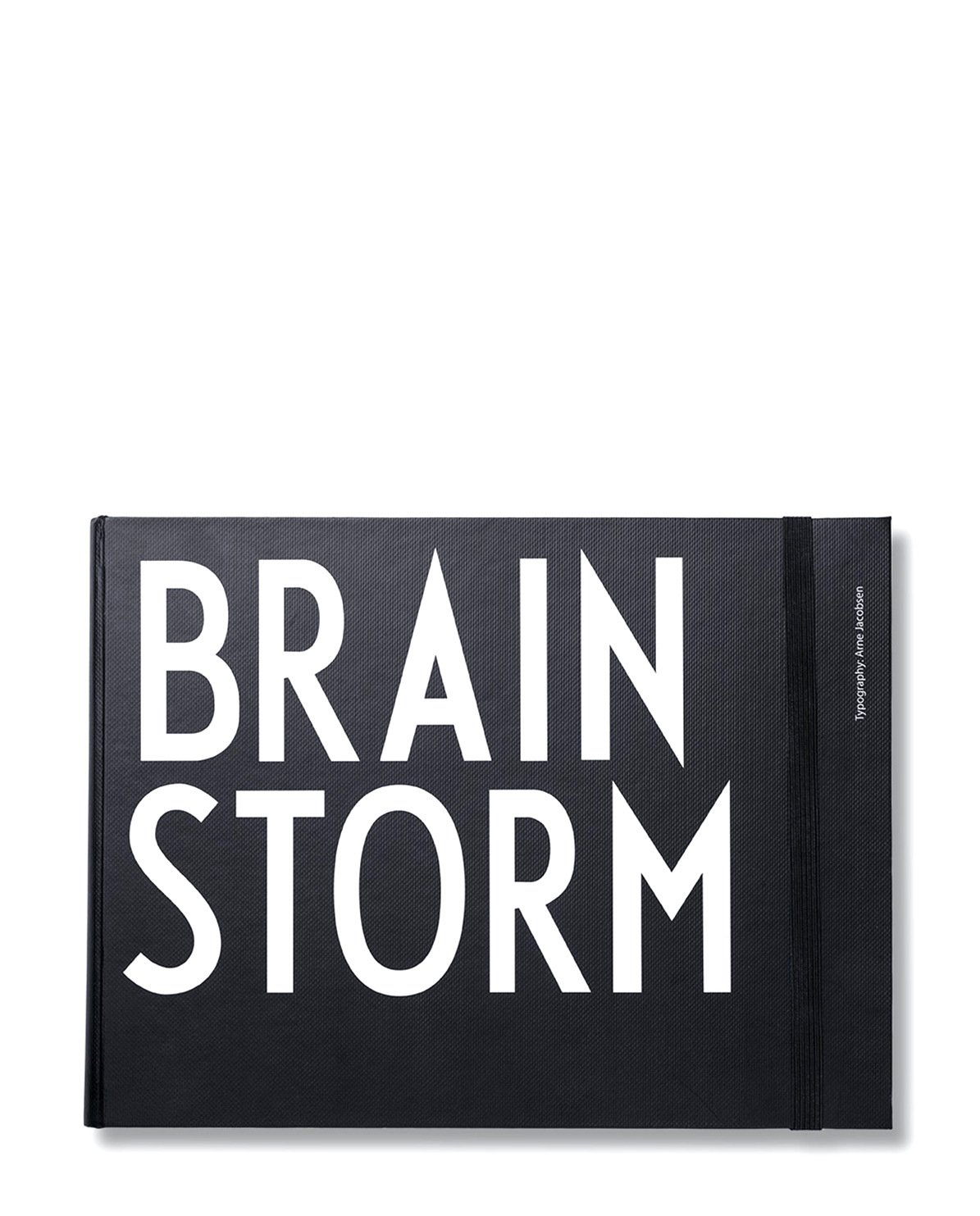 Design Letters Brainstorm book (Black) - hardback cover and elastic band for a safe closure, Ideal for sketches, drawings, 200 pages โ image 1
