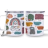 Hyturtle Nurse Daily Affirmation Coffee Tumbler - 12oz Stainless Steel Cup for Nursing School, Graduation, Birthday, Christmas - Women's Gift