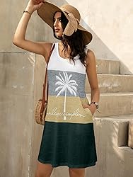 LUXVEER Women's Summer Dress 2025 Sleeveless
